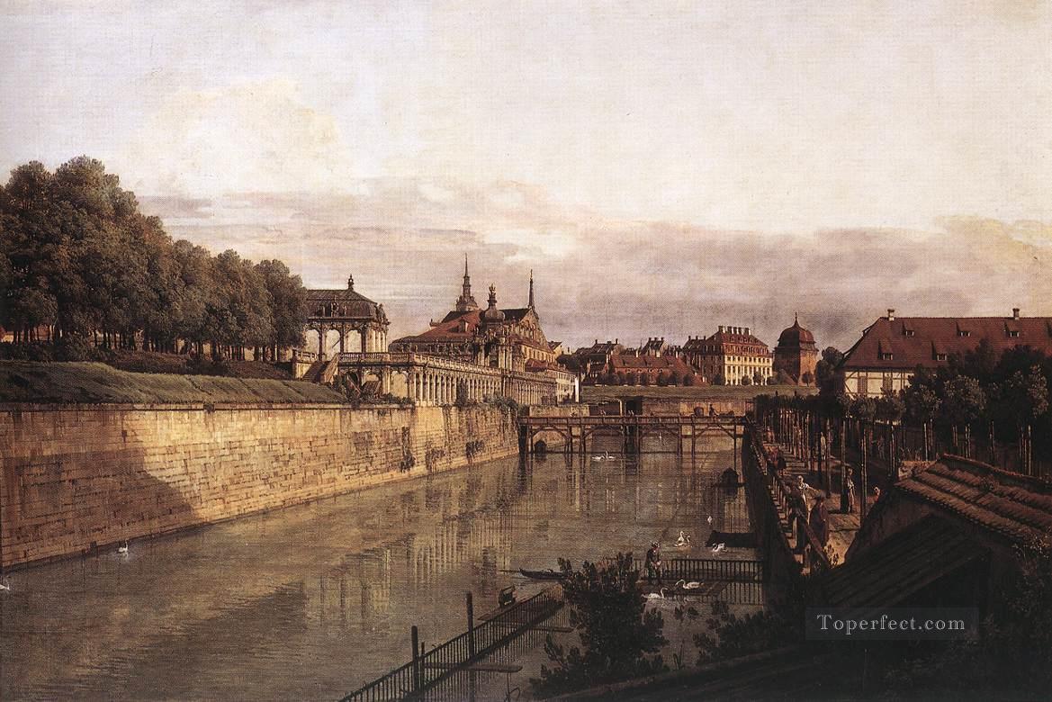 Zwinger Waterway urban Bernardo Bellotto Oil Paintings